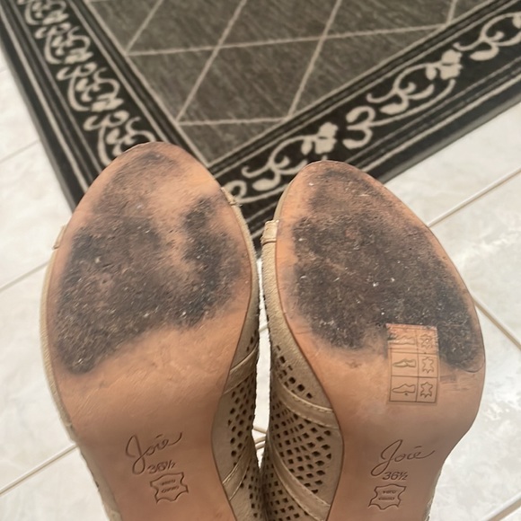 Joie Laser Cut Suede and snake skin Trimmed booties. - Picture 10 of 16